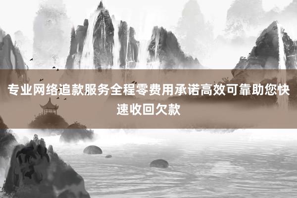 专业网络追款服务全程零费用承诺高效可靠助您快速收回欠款
