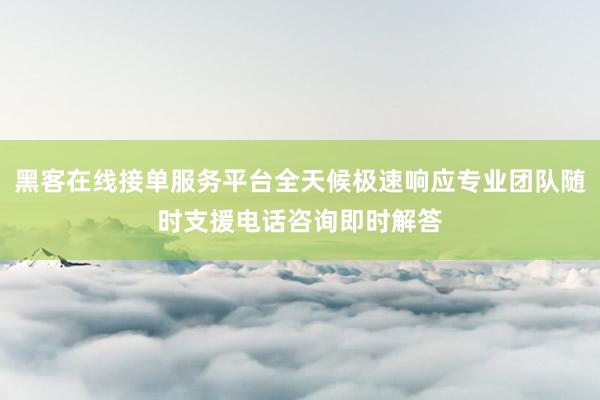 黑客在线接单服务平台全天候极速响应专业团队随时支援电话咨询即时解答