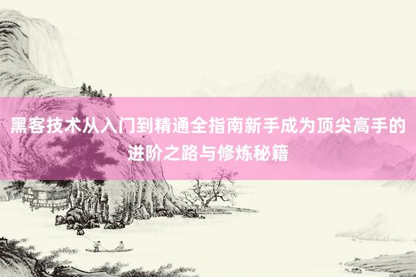 黑客技术从入门到精通全指南新手成为顶尖高手的进阶之路与修炼秘籍
